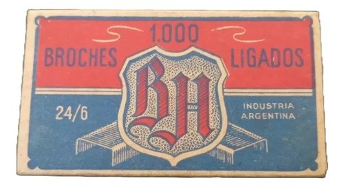 Antigua Caja De 1000 Broches Marca Bh Completa