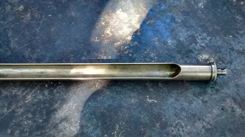 Antigua Herramienta Tipo Sonda De Suelo Bronce Y Acero - 9