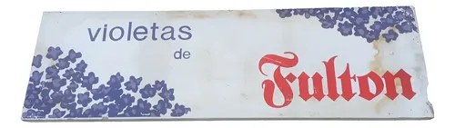 Antiguo Cartel Publicitario En Chapadur Fulton Original Blanco