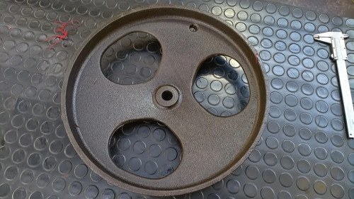 Polea Fundición Gris 35 Cm. Diámetro Correa Plana - 9