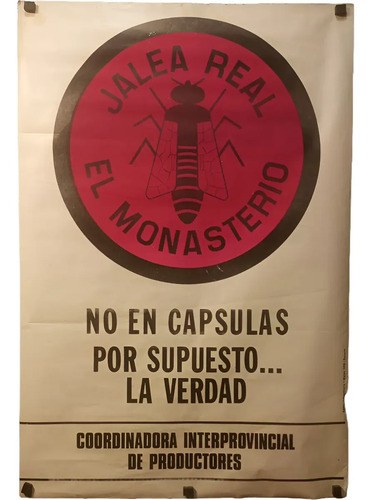 Antiguo Afiche Publicitario Jalea Real El Monasterio