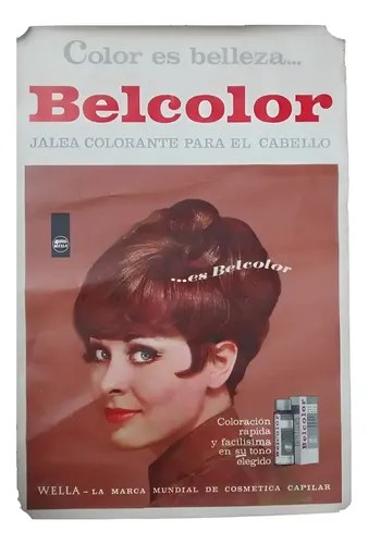 Afiche Antiguo Publicidad De Belcolor De Wella