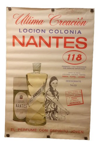 Antiguo Afiche Publicitario Nantes 118 Original
