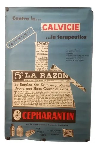 Antiguo Afiche Publicitario Cepharantin Original Antiguo Afiche Publicitario Cepharantin Original