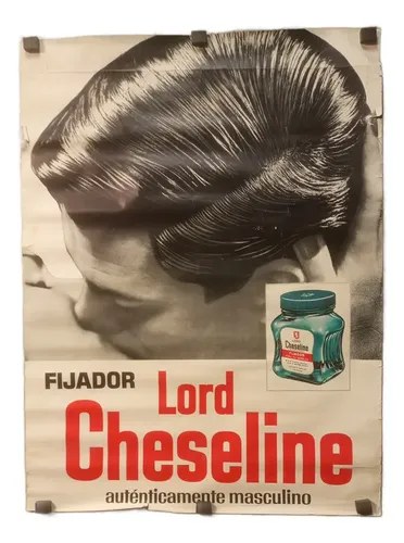 Antiguo Afiche Publicitario Lord Cheseline Original