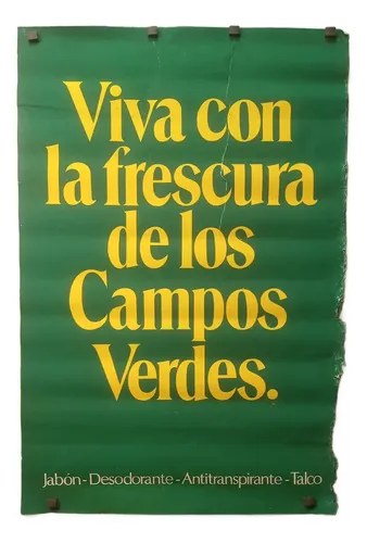 Antiguo Afiche Publicitario Campos Verdes Original