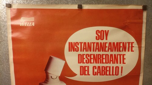 Antiguo Afiche Publicitario Wella Life Tex Original - 4