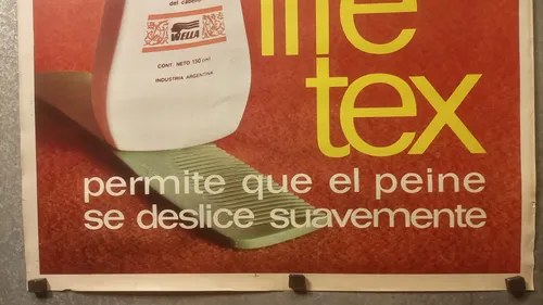Antiguo Afiche Publicitario Wella Life Tex Original - 6