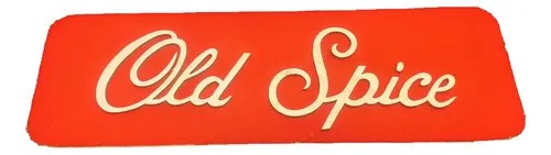 Antiguo Cartel Publicitario En Chapadur Y Tela Old Spice