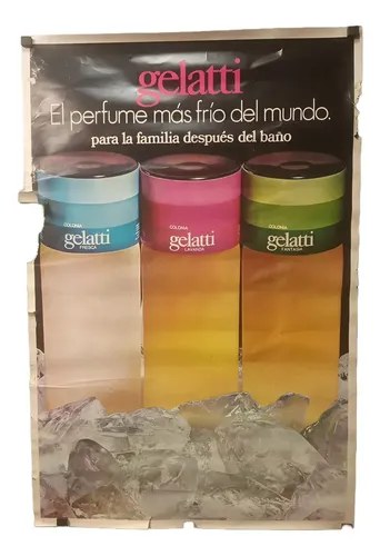 Antiguo Afiche Publicitario Perfume Gelatti Original
