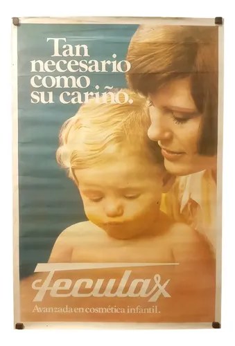 Antiguo Afiche Publicitario Cosmética Infantil Feculax