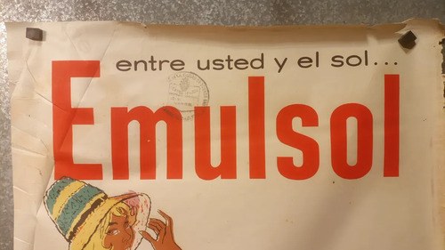 Antiguo Afiche Publicitario Emulsol Antiguo Afiche Publicitario Emulsol - 2