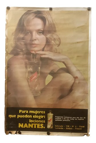 Antiguo Afiche Publicitario Lociones Nantes Original