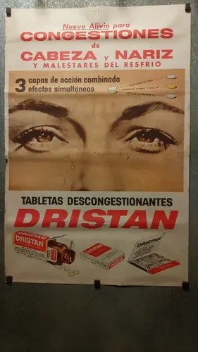 Afiche Antiguo Publicitario Dristán Descongestionante