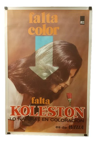 Antiguo Afiche Publicitario Koleston De Wella Original