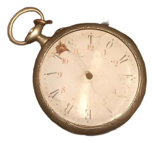 Antiguo Reloj De Bolsillo Calvet Y Cia (adorno / Repuestos) Gris