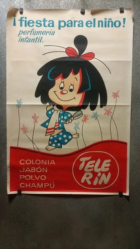 Antiguo Afiche Publicitario Productos Telerín Original