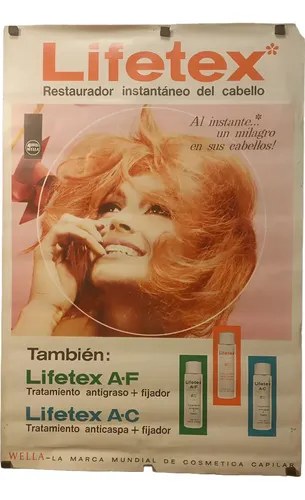 Antiguo Afiche Publicitario Lifetex Original