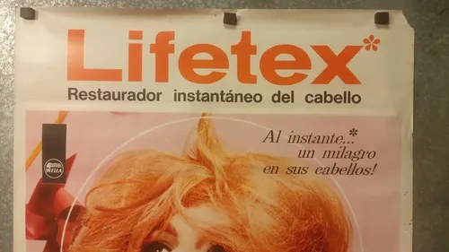 Antiguo Afiche Publicitario Lifetex Original - 2