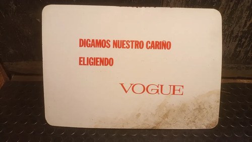 Antiguo Cartel Publicitario En Chapadur Vogue Original Antiguo Cartel Publicitario En Chapadur Vogue - 2