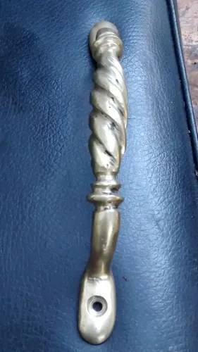Manija De Bronce Maciza Antigua Bronce - 5