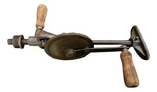Taladro Manual Antiguo Con Faltantes Para Adorno O Repuesto
