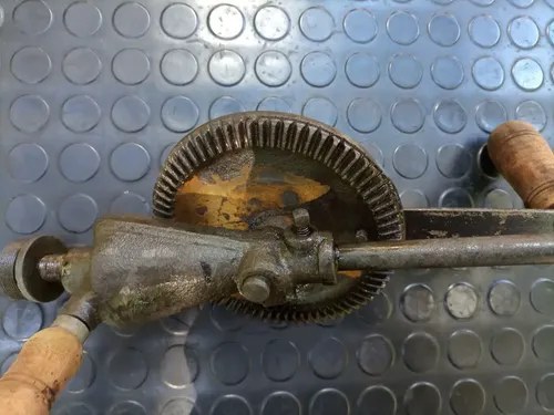 Taladro Manual Antiguo Con Faltantes Para Adorno O Repuesto - 5