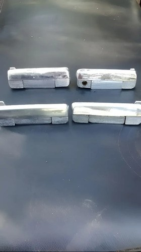 Manijas Abre Puerta Exterior Fiat 128 / 147 Originales Plateado