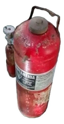 Matafuego Antiguo Con Tapa Y Picos De Bronce