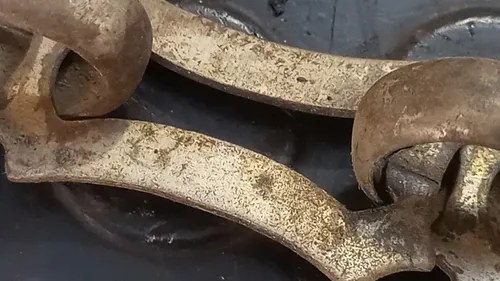 Cadena De Bronce Plateada Antigua (22 Cm.) Plateado - 2