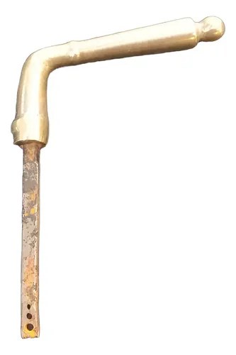 Picaporte De Bronce Antiguo Vástago Fino Dorado