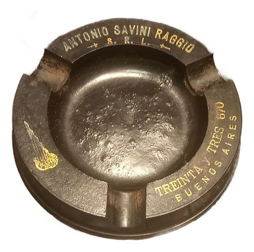 Cenicero Publicitario Antonio Savini Raggio S. R. L. Negro Cenicero Antonio Savini Raggio