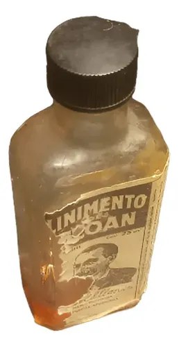 Antigua Botella Linimento Sloan Original (algo De Contenido) Antigua Botella Linimento Sloan Origina