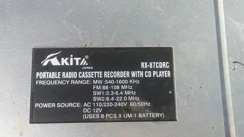 Radiograbador Cd Akita (para Reparar O Repuestos) Gris - 4