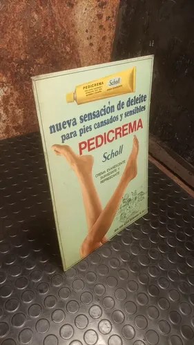 Antiguo Cartelito Publicitario Pedicrema Sholl Original Antiguo Cartelito Publicitario Pedicrema Sh - 7
