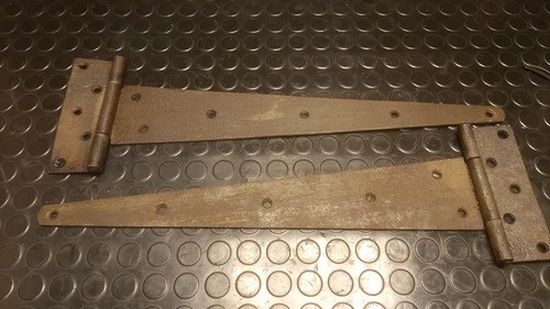 Juego De 2 Bisagras Antiguas De Hierro - 2