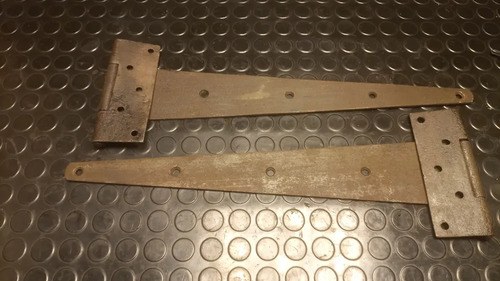 Juego De 2 Bisagras Antiguas De Hierro - 7