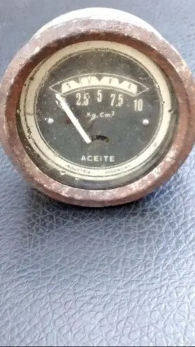 Indicador De Presión De Aceite Antiguo Marrón Oxidado Transparente Amarillento - 7