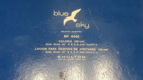 Antigua Caja / Frascos Colonia Blue Sky / Shulton (vacíos) Azul - 6