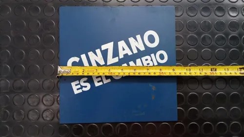 Antiguo Cartelito En Chapadur Pintado De Publicidad Cinzano Cinzano Es El Cambio - 3