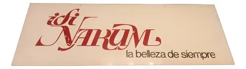 Antiguo Cartel Publicitario En Plástico Idi Narum Beige