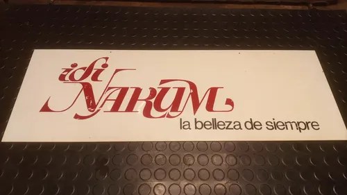 Antiguo Cartel Publicitario En Plástico Idi Narum Beige - 2