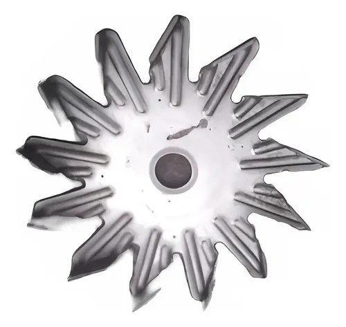 Ventilador / Turbina Alternador Indiel / Garef Eje 17 Mm. Plateado / Metal