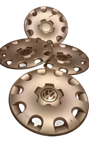 Juego 4 Tazas Plásticas Volkswagen Golf Rodado 15 Plateado