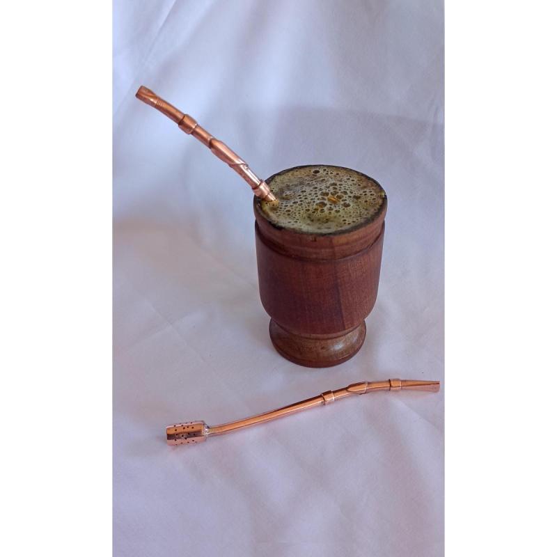 Bombilla para Mate de Cobre Puro Artesanales JAC