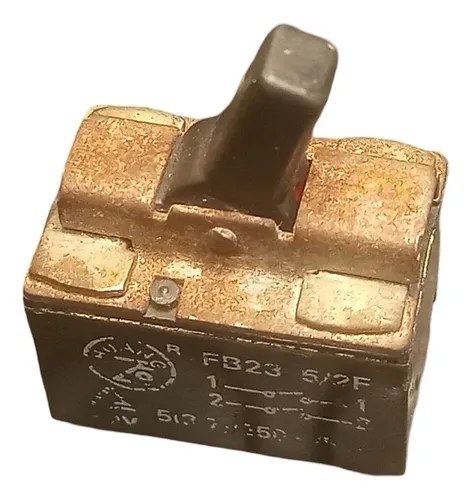 Antiguo Interruptor Bipolar Fb23 5/2f Negro / Bronce (metálico)