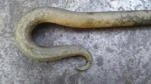 Gancho Antiguo Hierro Forjado Con Rosca Y Tuerca - 2