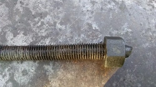 Gancho Antiguo Hierro Forjado Con Rosca Y Tuerca - 3
