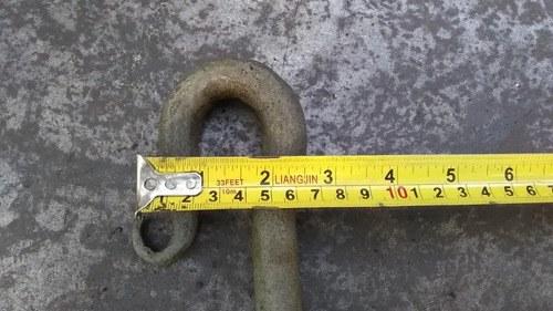 Gancho Antiguo Hierro Forjado Con Rosca Y Tuerca - 5