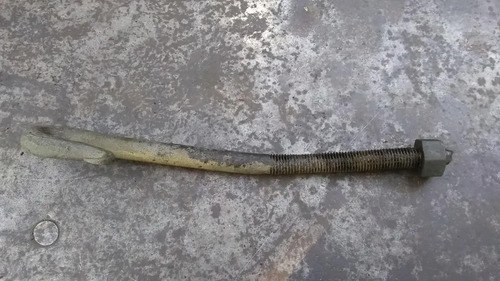 Gancho Antiguo Hierro Forjado Con Rosca Y Tuerca - 6